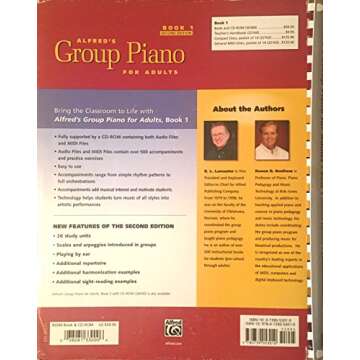 Alfred's Group Piano for Adults: Book 1 - Beginner-Friendly Piano Guide