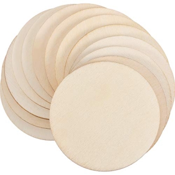 Boao 100 Unfinished Wood Discs for Crafting and DIY