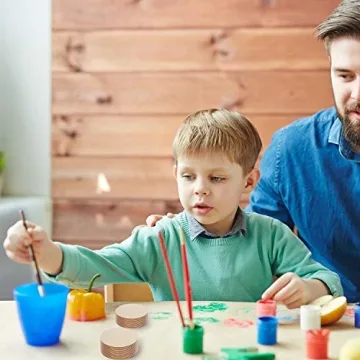 Boao 100 Unfinished Wood Discs for Crafting and DIY