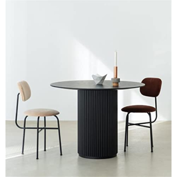 NIUYAO 35.5" Round Solid Wood Dining Table - Modern Elegance