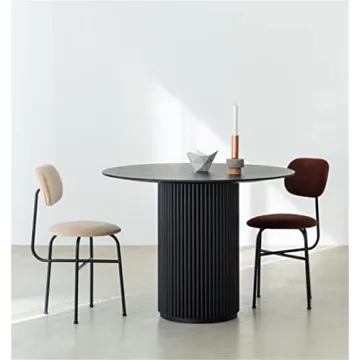 NIUYAO 35.5" Round Solid Wood Dining Table - Modern Elegance