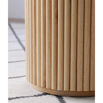 NIUYAO 35.5" Round Solid Wood Dining Table - Modern Elegance