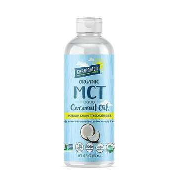 Carrington Farms gluten free, hexane free, NON-GMO, free of hydrogenated and trans fats in a BPA free bottle, liquid coconut cooking oil, Premium MCT, 12 Fl Oz