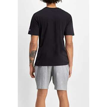 Champion Men's Classic Jersey Script T-Shirt, Black, XL