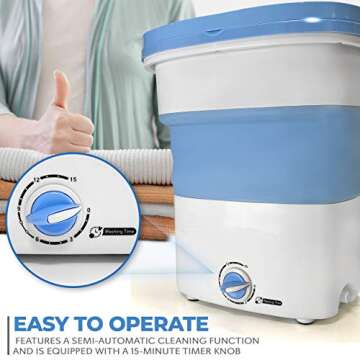 Pure Clean Mini Portable Washing Machine for Travel