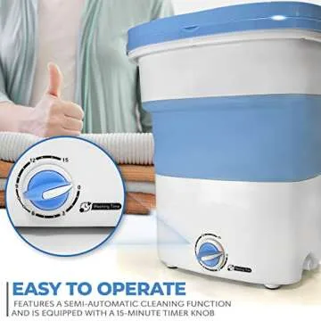 Pure Clean Mini Portable Washing Machine for Travel