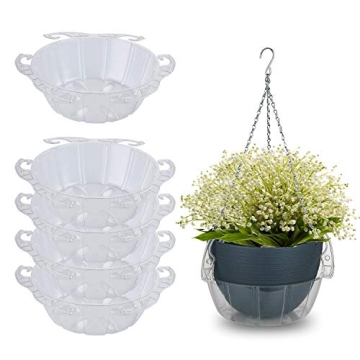 Idyllize 10 Inch Clear Plant Saucers for Easy Plant Care