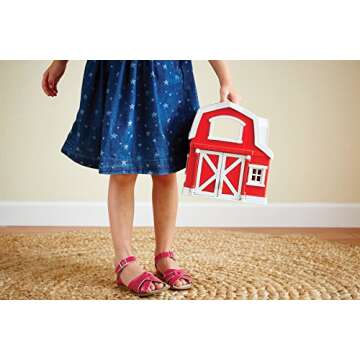 Green Toys Eco-Friendly Farm Playset for Kids 1-5