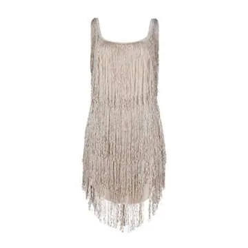 EKVAHL Sequin Dress for Women Sexy Dresses for Women Evening Part Dress Fashion Sexy Classic Sleeveless Sling Tassel Sparkly Elegant Dress Short Skirt Purple Gold Silver Black Yellow Pink