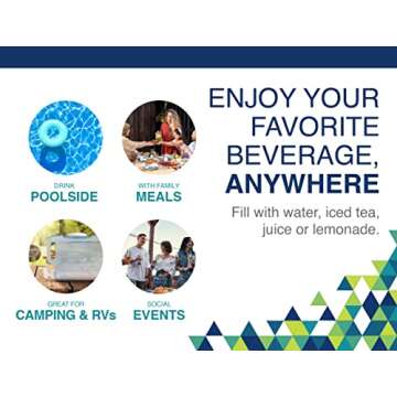 Arrow Home Products Slimline Drink Dispenser for Fridge, 2.5 Gallons