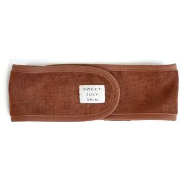 Comfortable Adjustable Cotton Terry Headband for Skincare