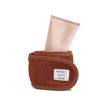 Comfortable Adjustable Cotton Terry Headband for Skincare