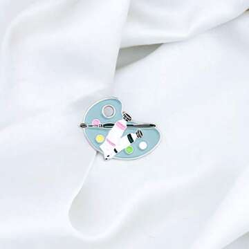 CENWA Paint Palette Artist's Brooch Pin - Perfect Art Gift