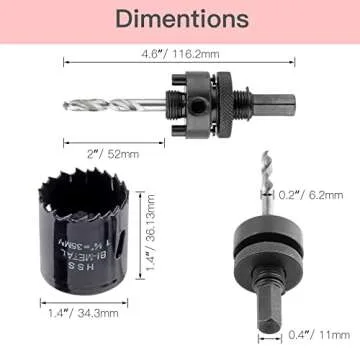 Zorveiio Desk Hole Grommet Kit with Bi-Metal Hole Saw