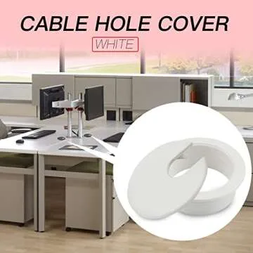 Zorveiio Desk Hole Grommet Kit with Bi-Metal Hole Saw