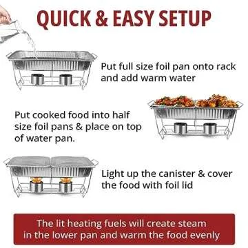 33-Piece Disposable Chafing Dish Buffet Set for Events
