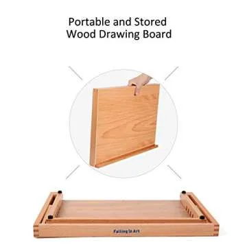 Falling in Art Adjustable Wood Drafting Easel for Artists