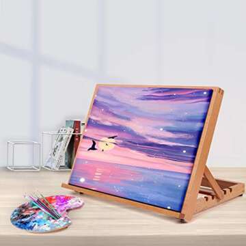 Falling in Art Adjustable Wood Drafting Easel for Artists