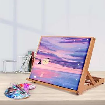 Falling in Art Adjustable Wood Drafting Easel for Artists