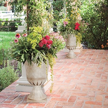 Durable Worth Garden Urn Planters - 22" Tall & Lightweight