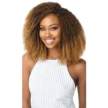 Outre Human Hair Blend Clip on Weave Premium Purple Pack Big Beautiful Hair Clip-In 4C Coily Fro 10" 9Pcs (JBLK)