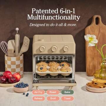 Our Place Wonder Oven Baker’s Kit – 3-Piece Toxin-Free Ceramic Nonstick Bakeware Set (8” Round, 8” Square, 6-Cup Muffin Pan) - Oven-Safe up to 450°F - Steam