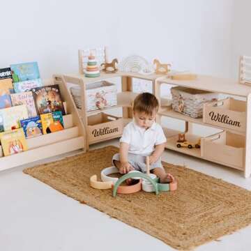Stylish Montessori Kids Shelves Set for Versatile Storage
