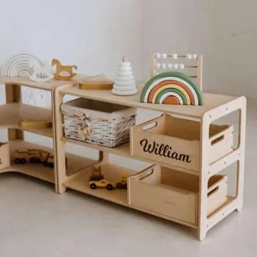 Stylish Montessori Kids Shelves Set for Versatile Storage