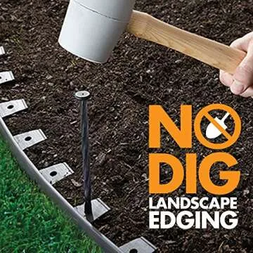 EasyFlex No-Dig Landscape Edging - 40ft Durable Garden Border