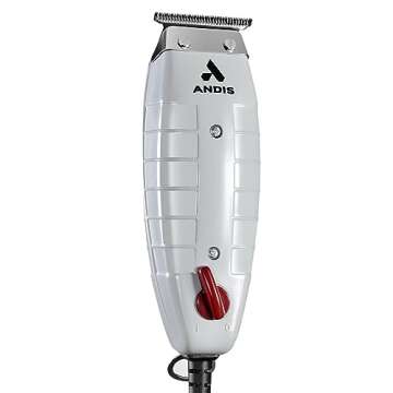 Andis Professional T-Outliner Beard/Hair Trimmer with T-Blade, Gray, Model GTO (04710) with a BeauWis Blade Brush