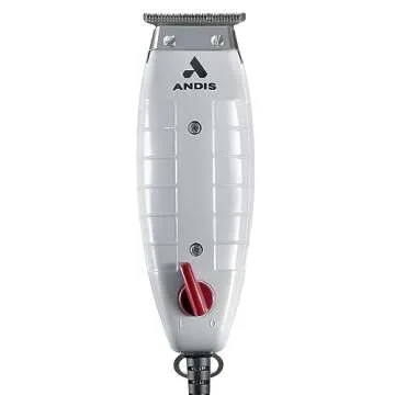 Andis Professional T-Outliner Beard/Hair Trimmer with T-Blade, Gray, Model GTO (04710) with a BeauWis Blade Brush