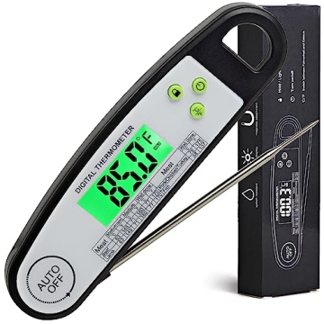 Meat Thermometer Digital - Accurate Instant Read Food Thermometer with Backlight for Grilling and Co...