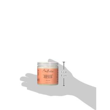 Shea Moisture Coconut & Hibiscus Radiance Mud Mask for Unisex, Dull Skin, 6 Ounce
