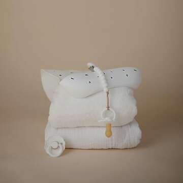 Mushie Silicone Baby Bib - Adjustable Waterproof Design