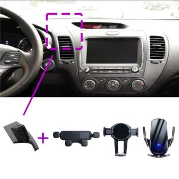 Toiumops Car Phone Holder for Kia K3/2013-2017, Car Phone Holder Special Fixed Bracket Base Stand