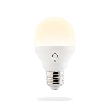 LIFX Mini White (A19) Wi-Fi Smart LED Light Bulb, Dimmable, Warm White, No Hub Required, Works with Alexa, Apple HomeKit and the Google Assistant,9 watts