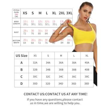 RUNNING GIRL Sports Bras for Women,Strappy Back Supportive Sports Bra Padded Workout Bras Medium Support(WX2354 Yellow,XS)