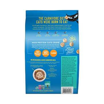 Tiki Cat Born Carnivore High Protein, Herring & Salmon Meal, Grain-Free Baked Kibble to Maximize Nut...