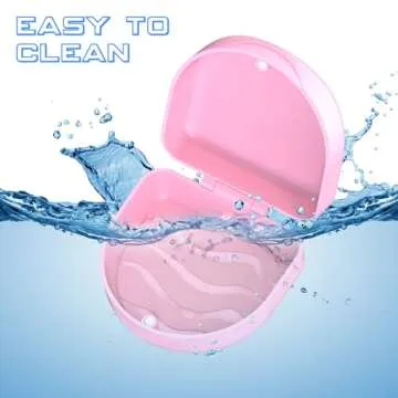 Orthodontic Mouthguard Case Dental Retainer Case-Pink