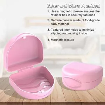 Orthodontic Mouthguard Case Dental Retainer Case-Pink