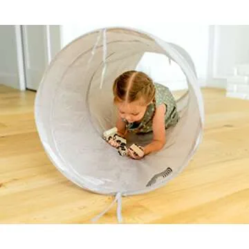 You Little Cutie Kids Popup Play Tunnel, 6 Foot Crawling Tunnel (Muted Pink)