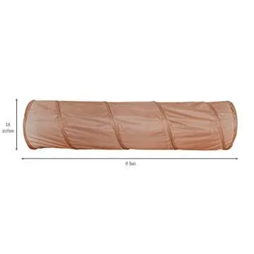 You Little Cutie Kids Popup Play Tunnel, 6 Foot Crawling Tunnel (Muted Pink)