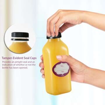 DilaBee 16 Oz Plastic Juice Bottles – 12 Pack Hydration Solution