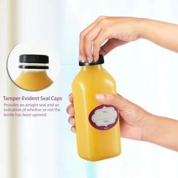 DilaBee 16 Oz Plastic Juice Bottles – 12 Pack Hydration Solution