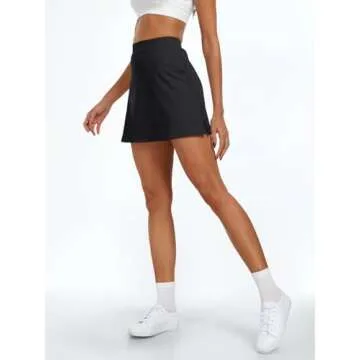 AUTOMET Women's Mini Tennis Skirt Athletic Workout Skorts
