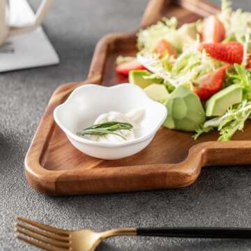 Wooden Serving Tray - Decorative Serving Platters and Trays Set of 2 Christmas Tree Shape Wood Platters for Entertaining, Breakfast, Coffee Table, Home Decor