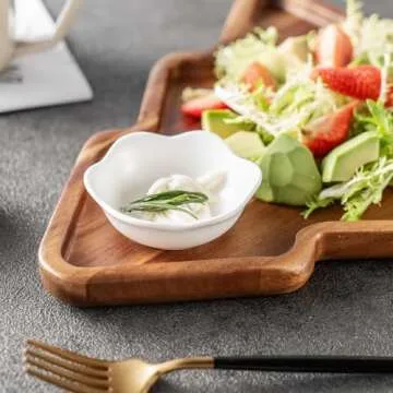 Wooden Serving Tray - Decorative Serving Platters and Trays Set of 2 Christmas Tree Shape Wood Platters for Entertaining, Breakfast, Coffee Table, Home Decor