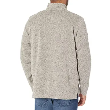 Wrangler Authentics Men's Fleece Quarter-Zip - Large Gray