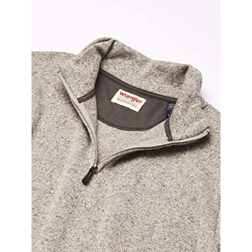 Wrangler Authentics Men's Fleece Quarter-Zip - Large Gray