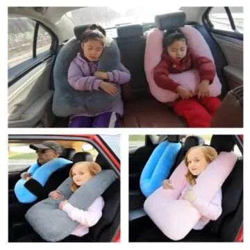 FHSGGP Travel Pillow Travel Pillow Cushion for The Back Seat of Car Car Pillow for Kids A Sleeping Artifact Suitable for Long-Distance Travel of Adults and Children Travel Pillow for Kids Pink